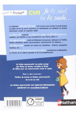 Je lis seul, tu lis seule CM1